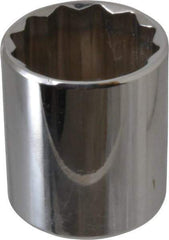 Proto - 3/8" Drive, Standard Hand Socket - 12 Points, 1-5/16" OAL, Chrome Vanadium, Chrome Finish - Exact Tool & Supply