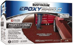 Rust-Oleum - 2 Gal (2) One Gallon Cans Gloss Tile Red 2 Part Epoxy Floor Coating - <250 g/L VOC Content - Exact Tool & Supply