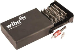 Wiha - 51 Piece, 1/4" Drive Screwdriver Insert Bit Set - #1 to #3 Phillips, 1/8 to 5/32" Hex - Exact Tool & Supply