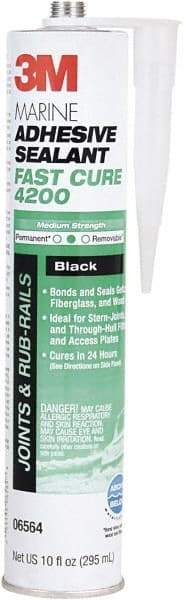 3M - 12.8 oz Cartridge White Polyurethane Marine Adhesive Sealant - 190°F Max Operating Temp, 48 hr Tack Free Dry Time - Exact Tool & Supply