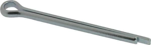Value Collection - 1/4" Diam x 3" Long Extended Prong Cotter Pin - Grade 2, Zinc-Plated, Steel - Exact Tool & Supply
