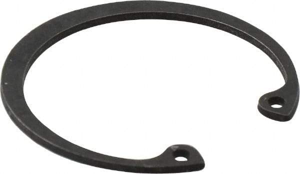 Value Collection - 1-1/4" Nominal, 0.05" Thick, Phosphate Finish, Spring Steel Snap Internal Retaining Ring - 0.056" Groove Width, 0.04" Groove Depth, 1.33" Groove Diam - Exact Tool & Supply