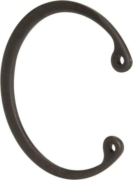 Value Collection - 1-5/8" Nominal, 0.062" Thick, Phosphate Finish, Spring Steel Snap Internal Retaining Ring - 0.068" Groove Width, 0.05" Groove Depth, 1.725" Groove Diam - Exact Tool & Supply