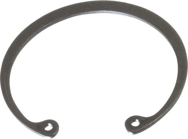 Value Collection - 2" Nominal, 0.062" Thick, Phosphate Finish, Spring Steel Snap Internal Retaining Ring - 0.068" Groove Width, 0.061" Groove Depth, 2.122" Groove Diam - Exact Tool & Supply
