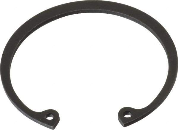Value Collection - 2-1/8" Nominal, 0.078" Thick, Phosphate Finish, Spring Steel Snap Internal Retaining Ring - 0.086" Groove Width, 0.063" Groove Depth, 2.251" Groove Diam - Exact Tool & Supply