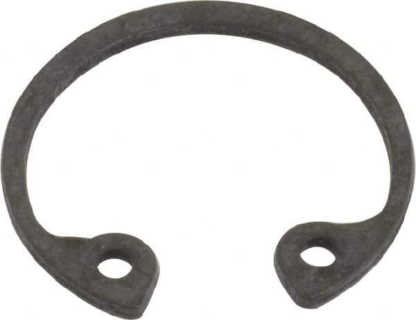 Value Collection - 9/16" Nominal, 0.035" Thick, Phosphate Finish, Spring Steel Snap Internal Retaining Ring - 0.039" Groove Width, 0.017" Groove Depth, 0.596" Groove Diam - Exact Tool & Supply