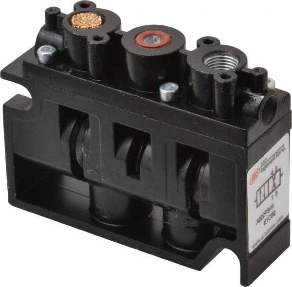 ARO/Ingersoll-Rand - 1/4", 2-Position Alpha Stacking Solenoid Valve - 1.9 CV Rate, 2-7/16" High x 3-1/4" Long - Exact Tool & Supply