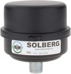 Made in USA - 1/2" Port, 4" High x 4" Wide, FRL Filter - 15 SCFM, 220°F Max - Exact Tool & Supply