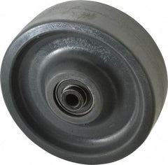 Albion - 6 Inch Diameter x 2 Inch Wide, Polyurethane Caster Wheel - 1,400 Lb. Capacity, 2-7/16 Inch Hub Length, 1/2 Inch Axle Diameter, Precision Ball Bearing - Exact Tool & Supply
