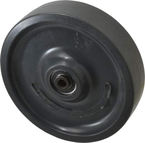 Albion - 8 Inch Diameter x 2 Inch Wide, Polyurethane Caster Wheel - 1,200 Lb. Capacity, 2-7/16 Inch Hub Length, 1/2 Inch Axle Diameter, Precision Ball Bearing - Exact Tool & Supply