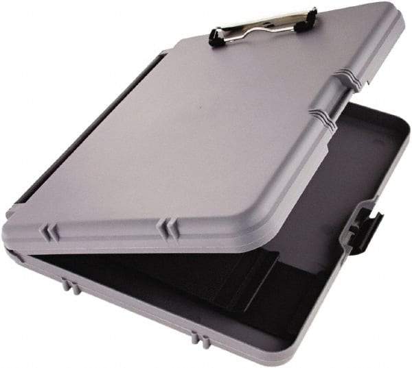Saunders - 2-1/8" Long x 10-3/4" Wide, Clip Board - Charcoal & Gray - Exact Tool & Supply