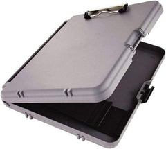 Saunders - 2-1/8" Long x 10-3/4" Wide, Clip Board - Charcoal & Gray - Exact Tool & Supply