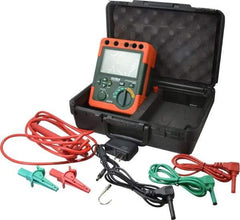 Extech - Digital LCD Display, 60,000 Megohm Electrical Insulation Resistance Tester & Megohmmeter - 5,000 VAC Max Test Voltage, Powered by 1.5V AA Battery - Exact Tool & Supply