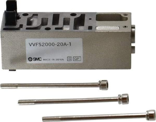 SMC PNEUMATICS - 0.8 CV Flow Rate Pilot Operated Solenoid Valve - 1/4" NPT Inlet, Interface Speed Control Manifold Option - Exact Tool & Supply