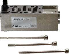 SMC PNEUMATICS - 0.8 CV Flow Rate Pilot Operated Solenoid Valve - 1/4" NPT Inlet, Interface Speed Control Manifold Option - Exact Tool & Supply