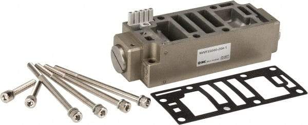 SMC PNEUMATICS - 5.7 CV Flow Rate Pilot Operated Solenoid Valve - 3/4" Inlet, Interface Speed Control Manifold Option - Exact Tool & Supply