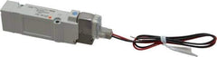 SMC PNEUMATICS - 0.7 CV Flow Rate, Single Solenoid Pilot Operated Valve - 5 Port, 2 Position, Spring Return, 1/4" Push to Connect Inlet, 24 V - Exact Tool & Supply