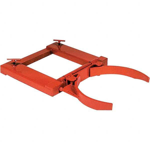 Wesco Industrial Products - 1,500 Lb Load Capacity, 55 Gal Drum Grab - 28" Wide x 4-3/4" High, Steel Wheels - Exact Tool & Supply