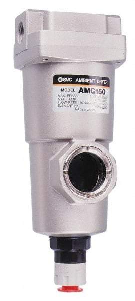 SMC PNEUMATICS - 2" NPT Pipe, 424 CFM Refrigerated Air Dryer - 75 kw, 16-3/4" Long, Open Auto Drain - Exact Tool & Supply