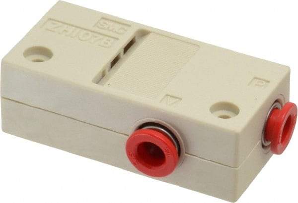 SMC PNEUMATICS - 0.7mm Nozzle High Pressure Vacuum Ejector Valve - 1/4" Tube Outside Diam Supply Port x 1/4" Tube Outside Diam Vacuum Port, 26 psi Pressure, 0.71 CFM Air Consumption & 0.42 CFM Max Suction Flow - Exact Tool & Supply