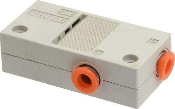 SMC PNEUMATICS - 1mm Nozzle High Suction Flow Vacuum Ejector Valve - 1/4" Tube Outside Diam Supply Port x 1/4" Tube Outside Diam Vacuum Port, 14 psi Pressure, 1.2 CFM Air Consumption & 1.20 CFM Max Suction Flow - Exact Tool & Supply