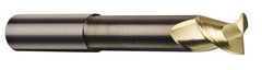 Accupro - 3/4", 1" LOC, 3/4" Shank Diam, 6" OAL, 2 Flute, Solid Carbide Square End Mill - Single End, ZrN Finish, Spiral Flute, 45° Helix, Centercutting, Right Hand Cut, Right Hand Flute - Exact Tool & Supply