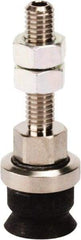 SMC PNEUMATICS - M5x0.8 Male Port, 10" Pad Diam, Flat, Vertical Vacuum Pad - NBR - Exact Tool & Supply