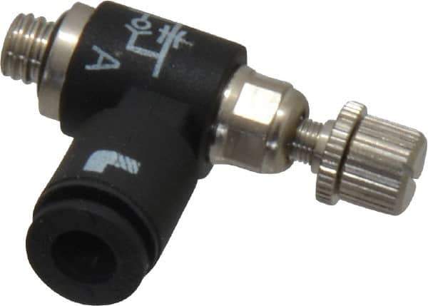 Legris - 10-32 Male NPT x 5/32" Tube OD Miniature Exhaust Valve - Exact Tool & Supply