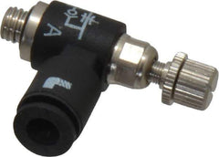 Legris - 10-32 Male NPT x 5/32" Tube OD Miniature Exhaust Valve - Exact Tool & Supply