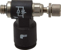 Legris - 10-32 Male NPT x 1/4" Tube OD Miniature Exhaust Valve - Exact Tool & Supply
