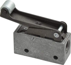 Mead - 3 Way Pilot Air Valve - 1/8" NPT Inlet, Steel Roller - Exact Tool & Supply