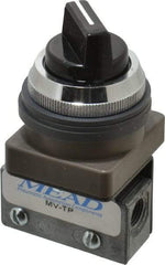 Mead - 3 Way Pilot Air Valve - 1/8" NPT Inlet, Two Position - Exact Tool & Supply