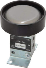 Mead - 0.24 CV Rate Ergonomic Low Stress Valve - 14 CFM, 125 Max psi, Foot Mount - Exact Tool & Supply