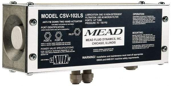 Mead - L-Type 4 Way Pkg. Low Stress Two Hand Control Unit - 120 Max psi - Exact Tool & Supply