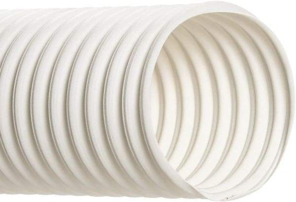 Hi-Tech Duravent - 5" Inside x 5.29" Outside Diam, Food & Beverage Hose - 8" Bend Radius, White, 25' Long, 15 Vacuum Rating, 9 psi Working Pressure - Exact Tool & Supply