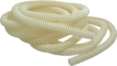 Hi-Tech Duravent - 3/4" ID, 30 Hg Vac Rating, 40 psi, Polyurethane Vacuum & Duct Hose - 25' Long, Clear with Opaque Helix, 2-1/4" Bend Radius, -20 to 180°F - Exact Tool & Supply