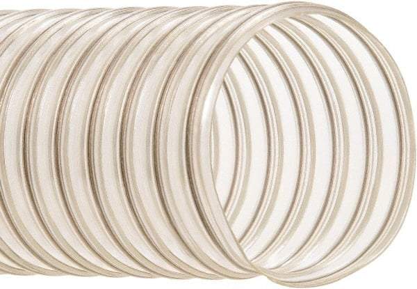 Hi-Tech Duravent - 12" ID, 6 Hg Vac Rating, 5 psi, Polyurethane Vacuum & Duct Hose - 50' Long, Clear, 7" Bend Radius, -20 to 180°F - Exact Tool & Supply