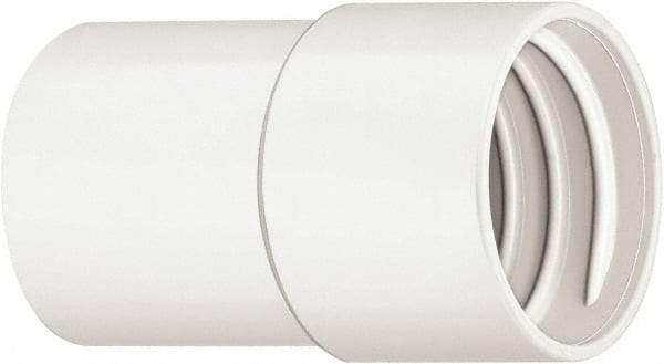Hi-Tech Duravent - 1-1/2" Screw-On Hose Cuff - PVC, White - Exact Tool & Supply
