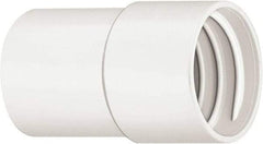 Hi-Tech Duravent - 1-1/2" Screw-On Hose Cuff - PVC, White - Exact Tool & Supply