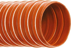 Hi-Tech Duravent - 6" ID, 4 Hg Vac Rating, 15 psi, Fiberglass Vacuum & Duct Hose - 12' Long, Brick Red, 6" Bend Radius, -75 to 500°F (Intermittent to 600) - Exact Tool & Supply