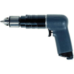 Ingersoll-Rand - 3/8" Keyed Chuck - Pistol Grip Handle, 3,950 RPM, 0.51 hp, 90 psi - Exact Tool & Supply
