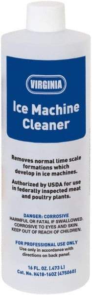 Parker - 16 oz Bottle Ice Machine Cleaner - For Ice Machines: Cube, Tube, Flake & Commercial Dishwasher - Exact Tool & Supply