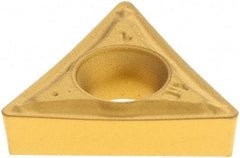 Iscar - TCMT2-1 SM Grade IC9150 Carbide Turning Insert - TiCN/Al2O3/TiN Finish, 60° Triangle, 1/4" Inscr Circle, 3/32" Thick, 1/64" Corner Radius - Exact Tool & Supply