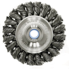 ‎3″ Standard Twist Knot Wire Wheel, .020″ Steel Fill, 1/2″-3/8″ Arbor Hole - Exact Tool & Supply