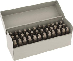 C.H. Hanson - 36 Piece, 1/4" Character Steel Stamp Set - Letters & Figures, Low Stress Round Face Dot - Exact Tool & Supply