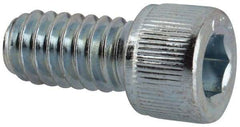 Value Collection - 1/4-20 UNC Hex Socket Drive, Socket Cap Screw - Alloy Steel, Zinc-Plated Finish, Fully Threaded, 1/2" Length Under Head - Exact Tool & Supply