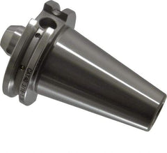 Accupro - CAT40 Taper Shank 3/16" Hole End Mill Holder/Adapter - 3/4" Nose Diam, 1.38" Projection, 5/8-11 Drawbar, Through-Spindle & DIN Flange Coolant - Exact Tool & Supply