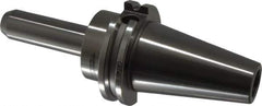 Accupro - CAT40 Taper Shank 3/16" Hole End Mill Holder/Adapter - 3/4" Nose Diam, 4" Projection, 5/8-11 Drawbar, Through-Spindle & DIN Flange Coolant - Exact Tool & Supply
