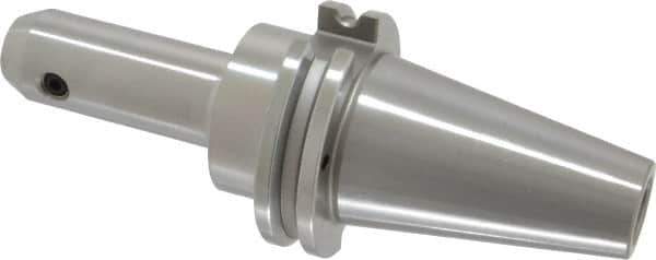 Accupro - CAT40 Taper Shank 5/16" Hole End Mill Holder/Adapter - 1" Nose Diam, 4" Projection, 5/8-11 Drawbar, Through-Spindle & DIN Flange Coolant - Exact Tool & Supply