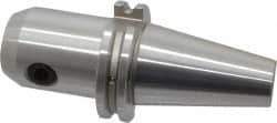 Accupro - CAT40 Taper Shank 3/4" Hole End Mill Holder/Adapter - 1-3/4" Nose Diam, 3" Projection, 5/8-11 Drawbar, Through-Spindle & DIN Flange Coolant - Exact Tool & Supply